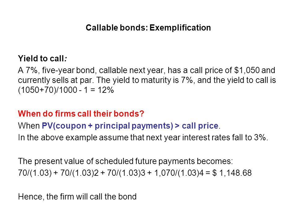 Callable and convertible bonds - ppt download