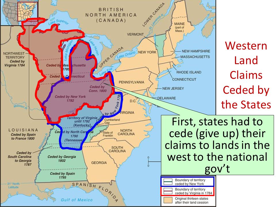 Western Land Claims Ceded by the States