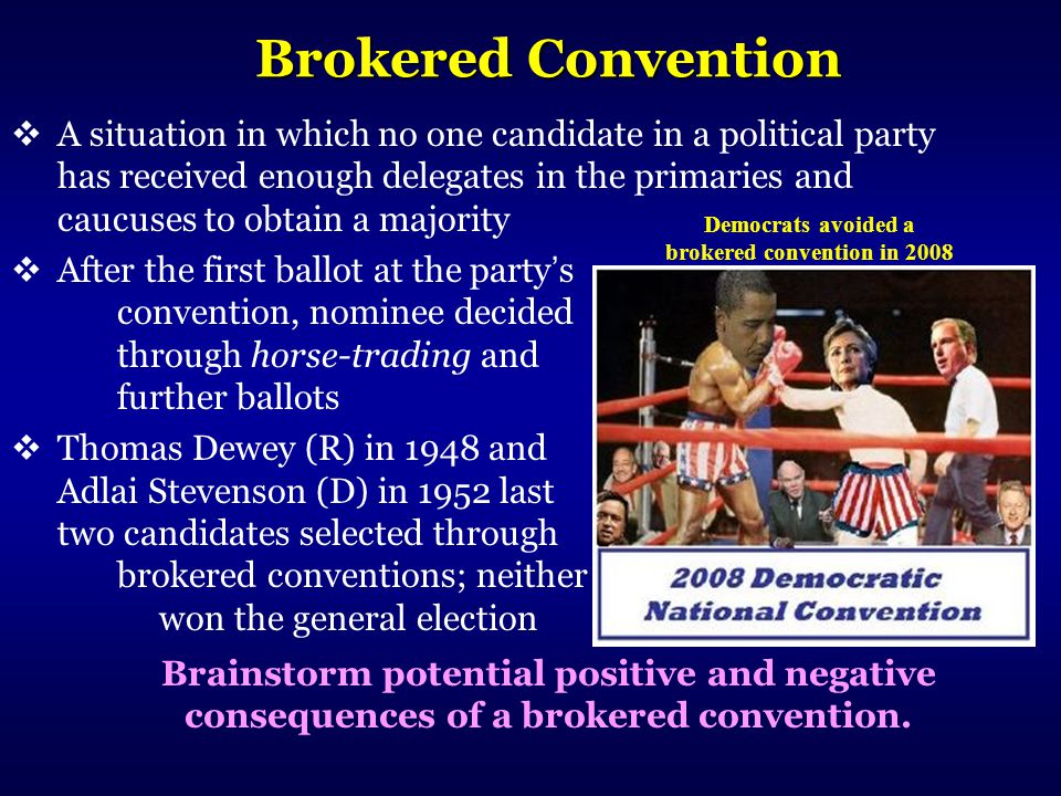 Democrats avoided a brokered convention in 2008