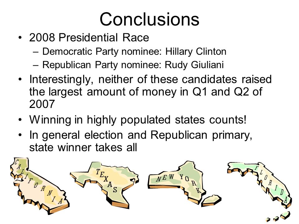 Conclusions 2008 Presidential Race