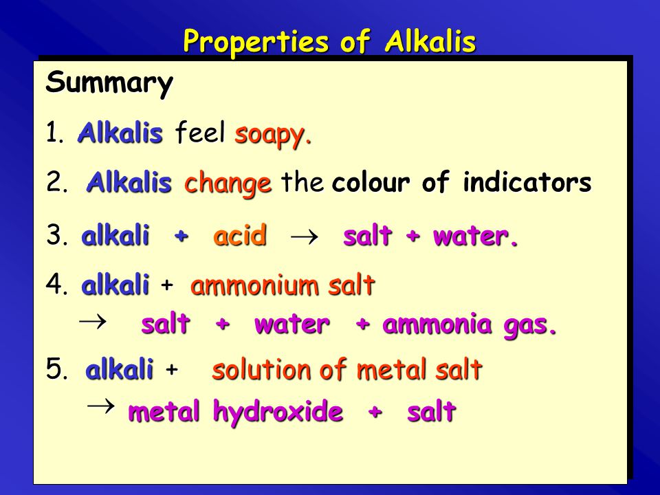 salt + water + ammonia gas.