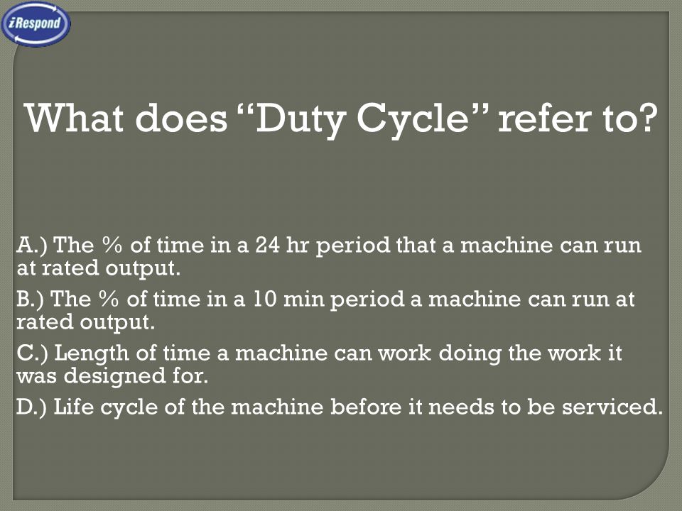 What does Duty Cycle refer to