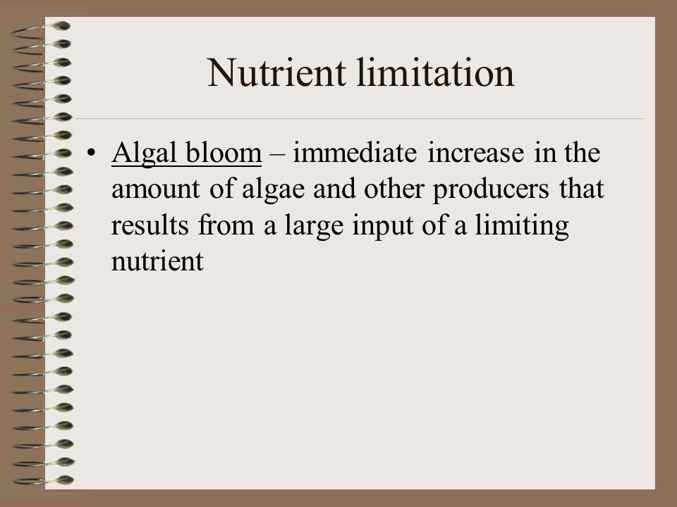 Nutrient limitation