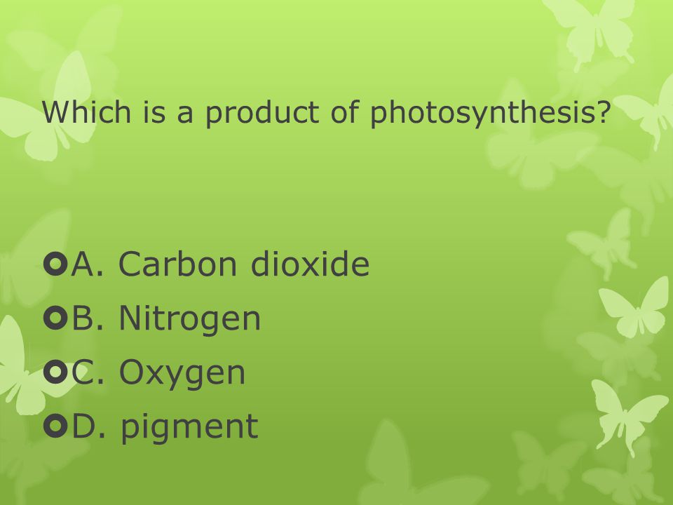 Which is a product of photosynthesis