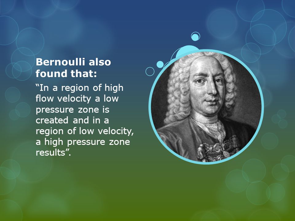 Bernoulli also found that:
