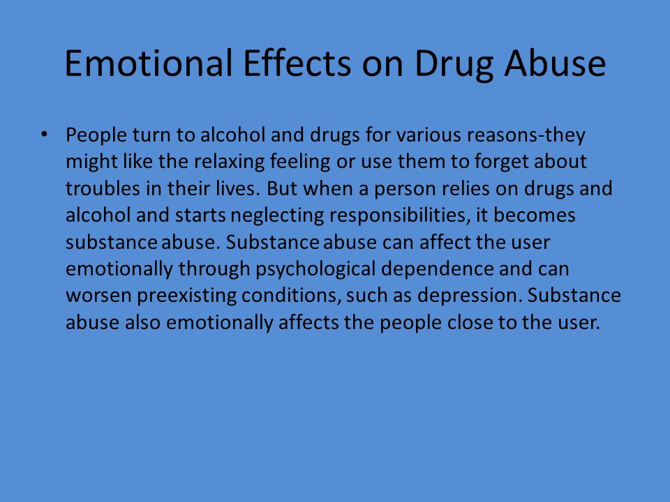 drug abuse thesis statement