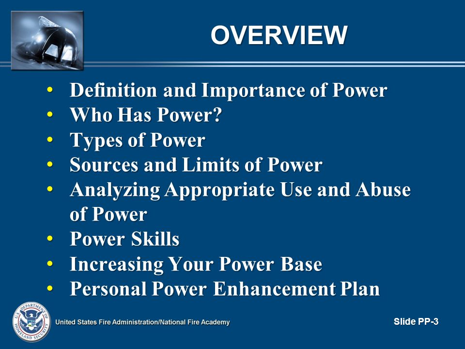 OVERVIEW Definition and Importance of Power Who Has Power