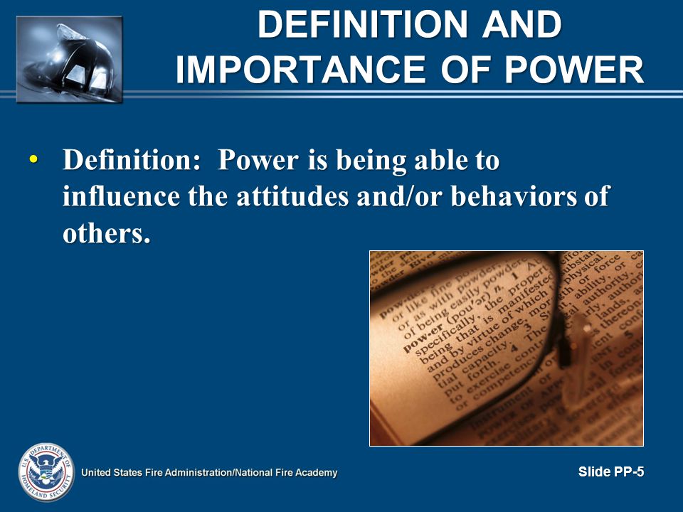 DEFINITION AND IMPORTANCE OF POWER