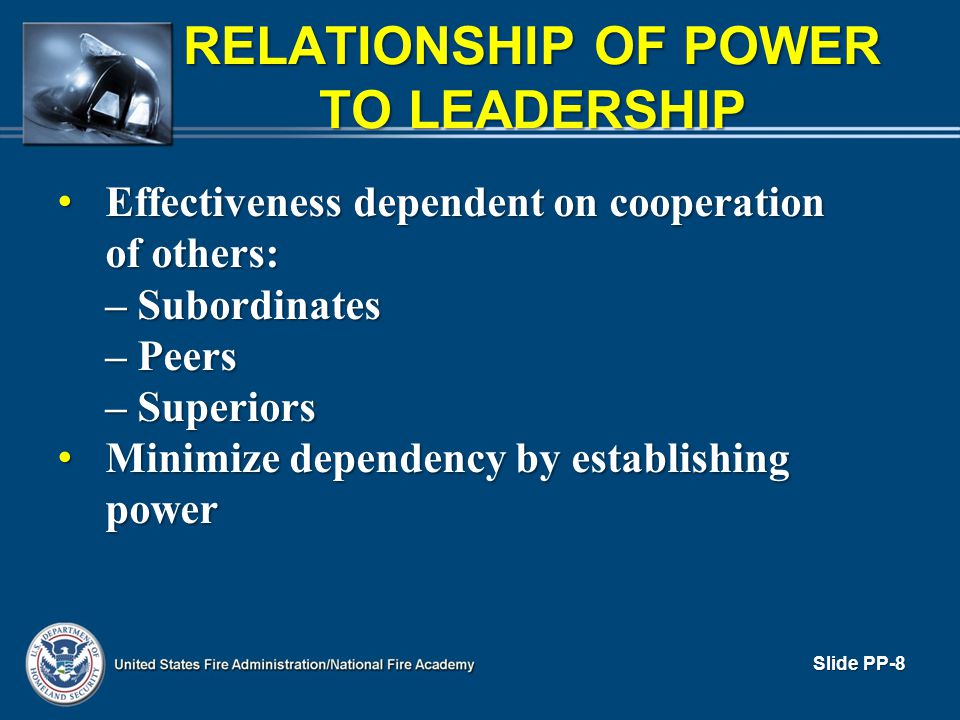 RELATIONSHIP OF POWER TO LEADERSHIP