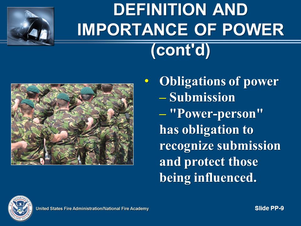 DEFINITION AND IMPORTANCE OF POWER (cont d)