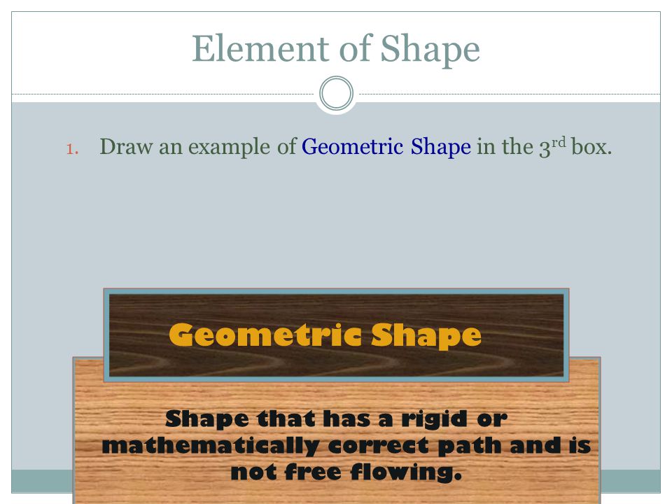 Element of Shape Geometric Shape
