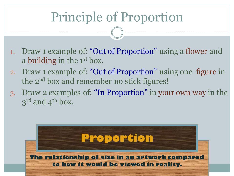 Principle of Proportion