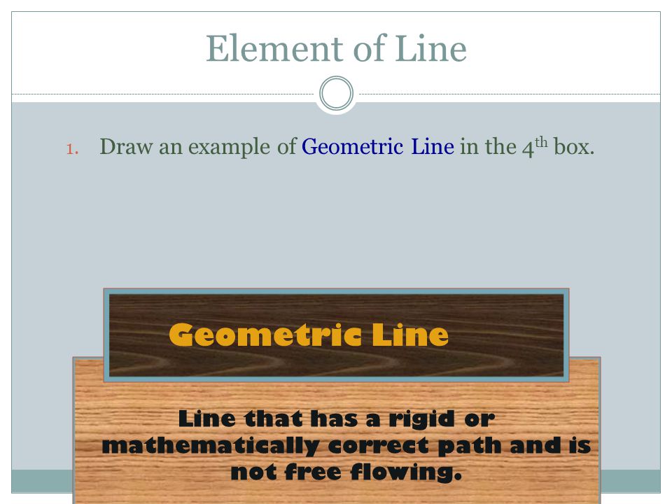 Element of Line Geometric Line