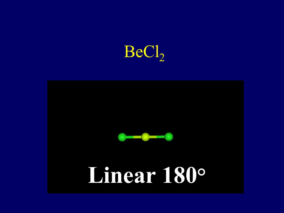 BeCl2 Linear 180°