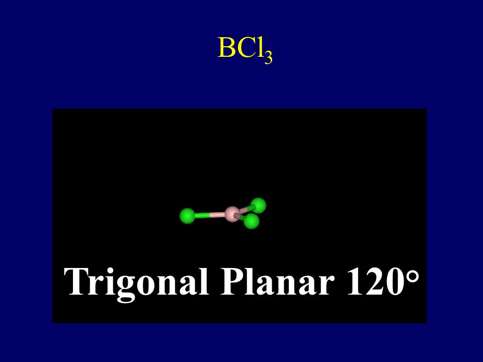 BCl3 Trigonal Planar 120°