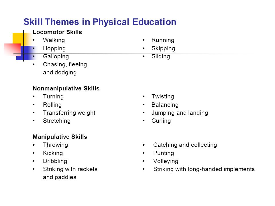 Skill Themes in Physical Education