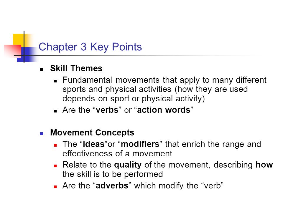 Chapter 3 Key Points Skill Themes