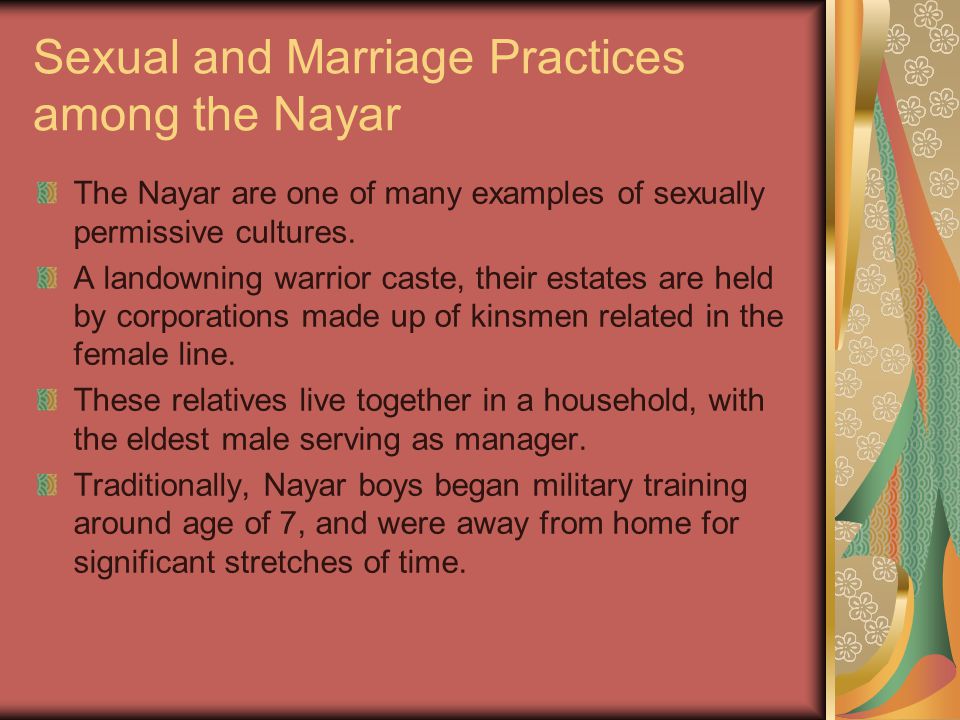 Sexual and Marriage Practices among the Nayar