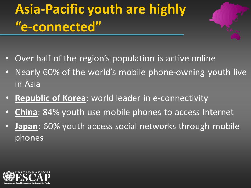 Asia-Pacific youth are highly e-connected