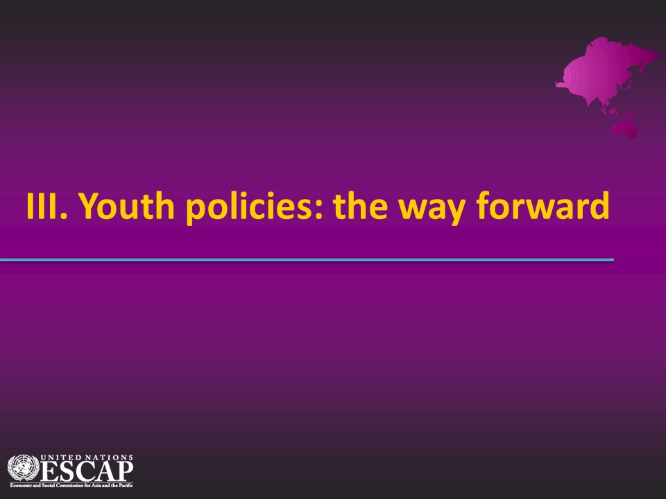 III. Youth policies: the way forward