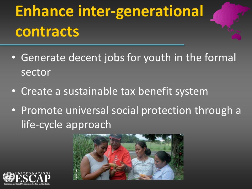 Enhance inter-generational contracts