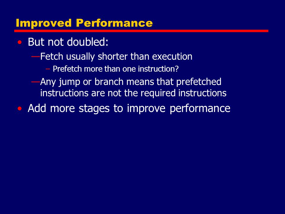Add more stages to improve performance