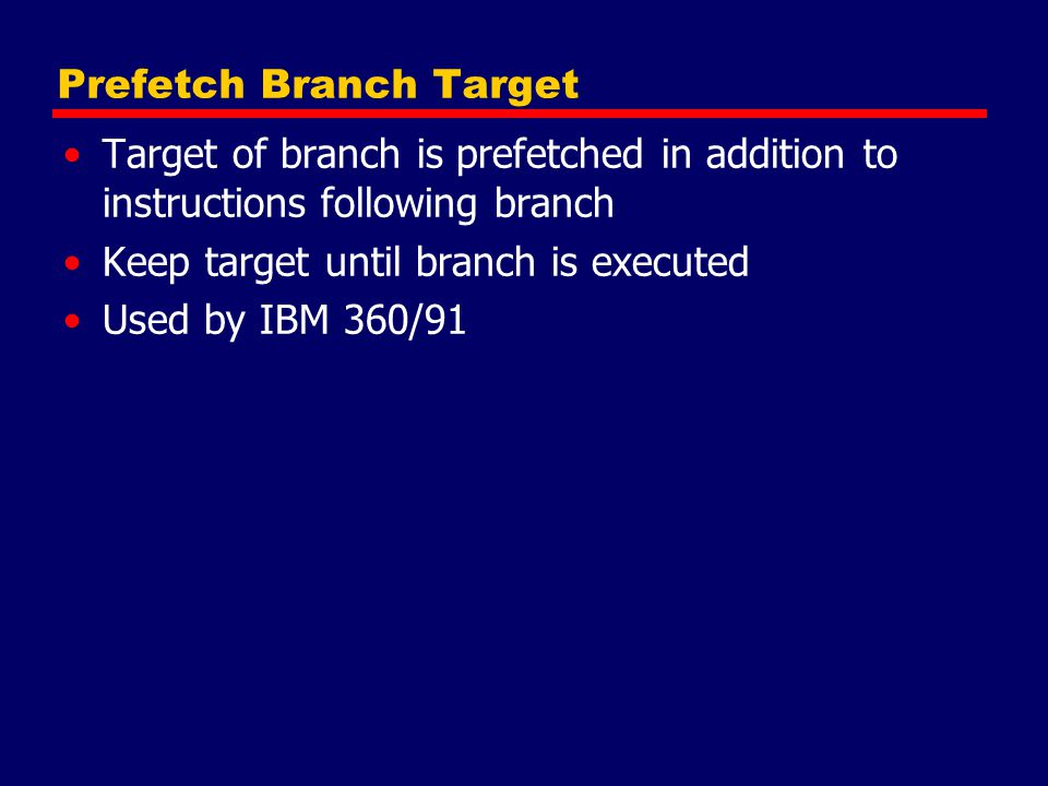 Prefetch Branch Target