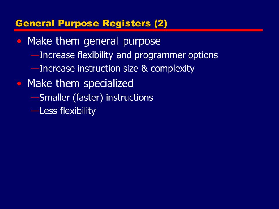 General Purpose Registers (2)