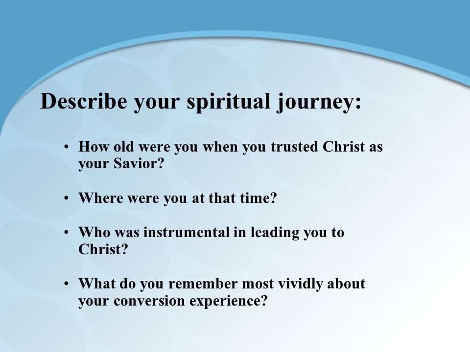 describe your spiritual journey