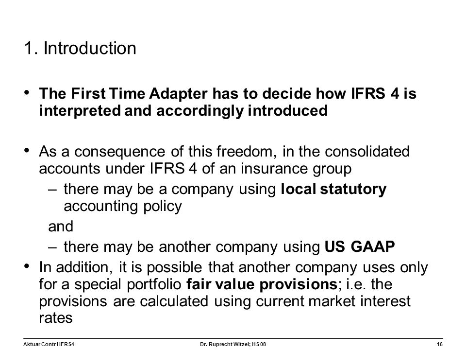 Aktuarielles Controlling I Teil 3 Basics Of Ifrs 4 For Life Insurers Ppt Download