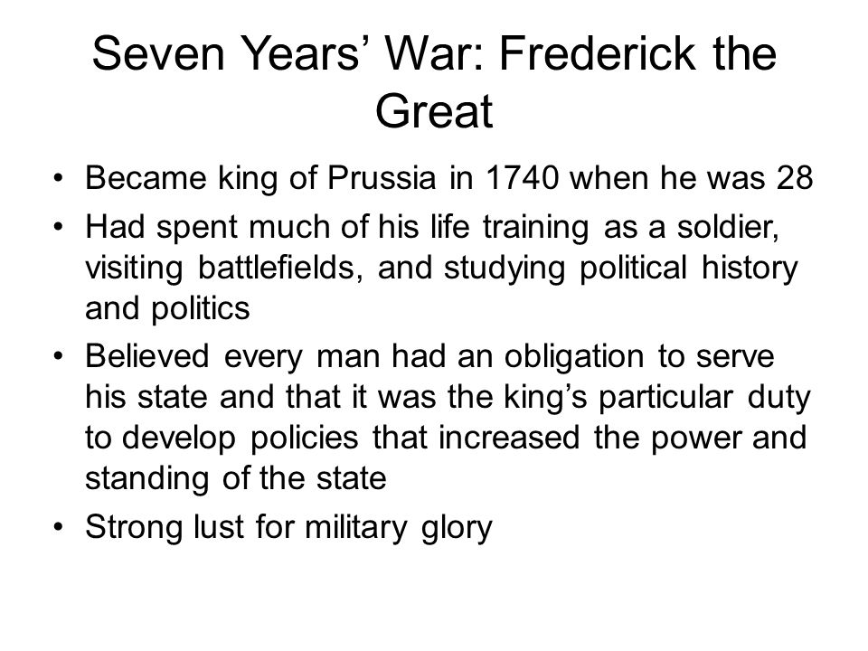 Seven Years’ War: Frederick the Great