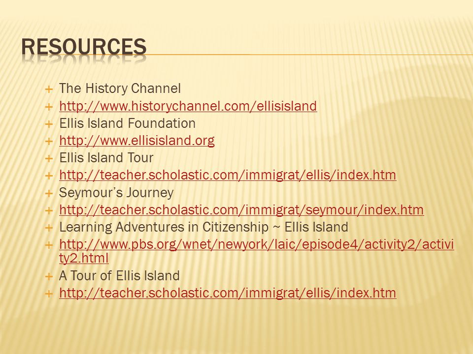Resources The History Channel