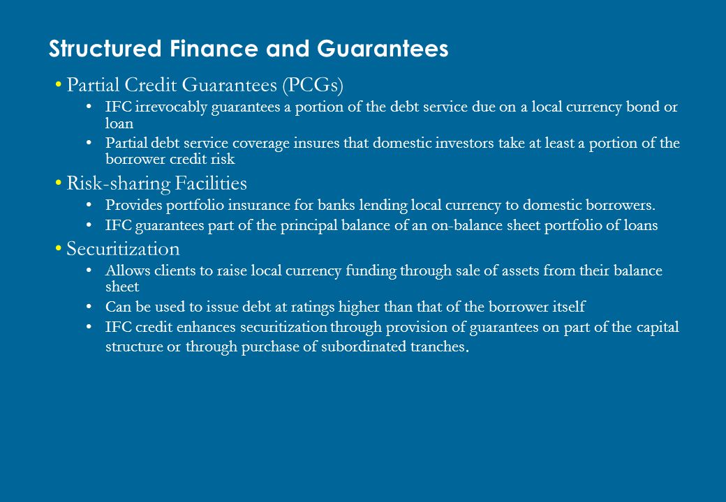Structured Finance and Guarantees