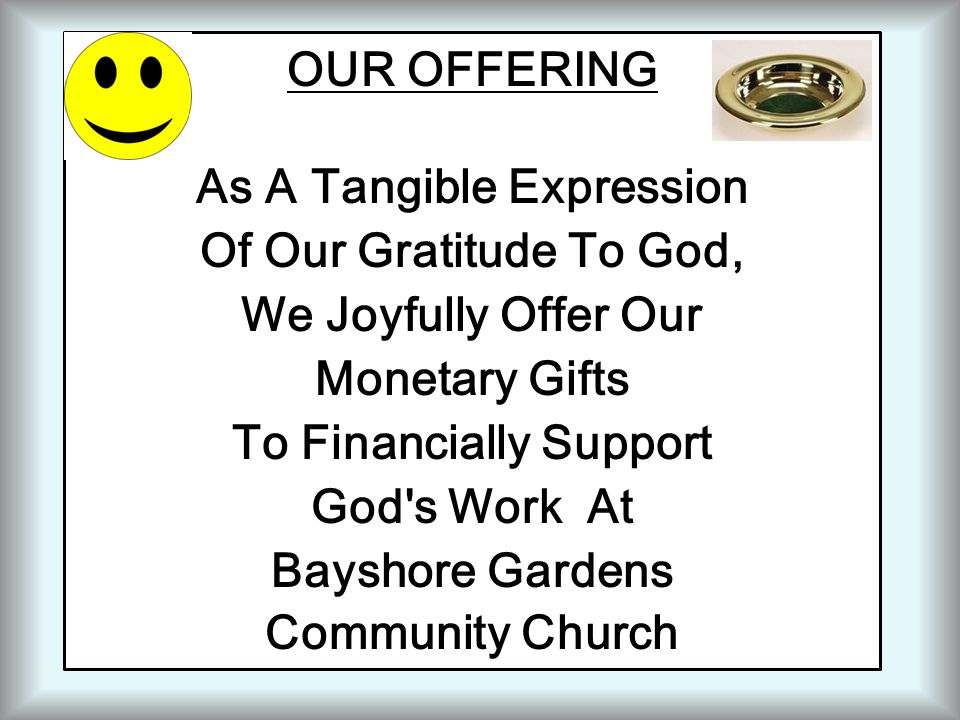 As A Tangible Expression To Financially Support