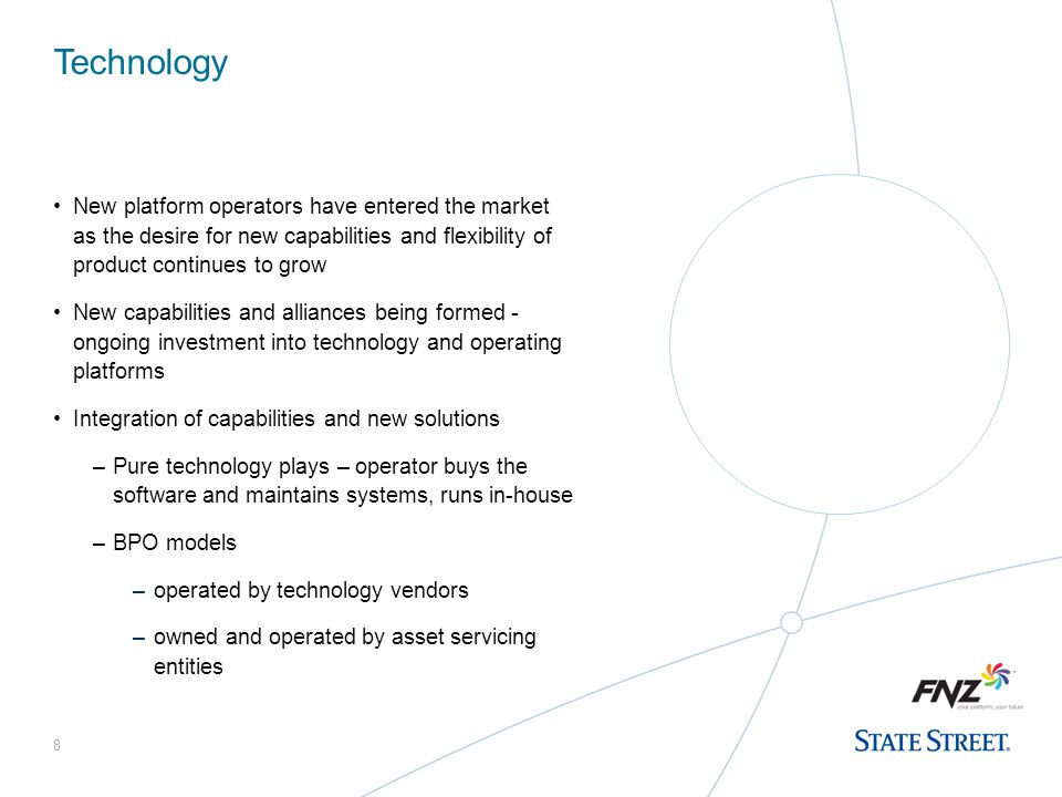 Technology New platform operators have entered the market as the desire for new capabilities and flexibility of product continues to grow.
