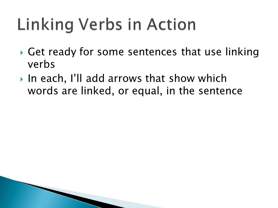 Linking Verbs in Action