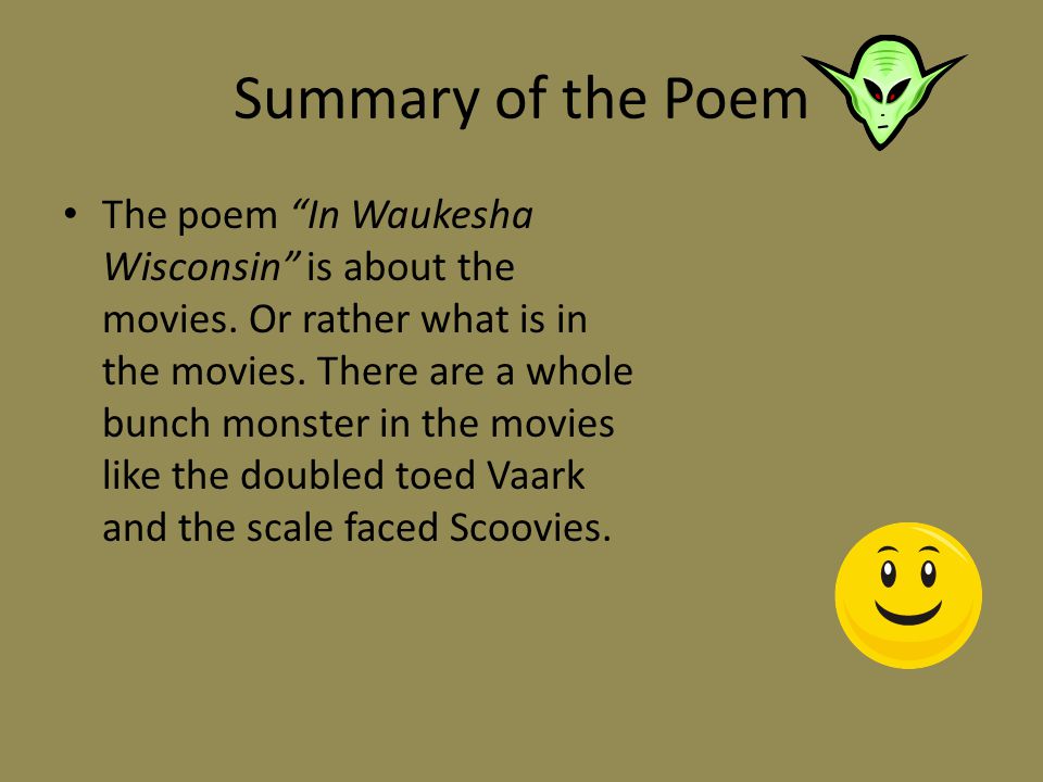 Summary of the Poem