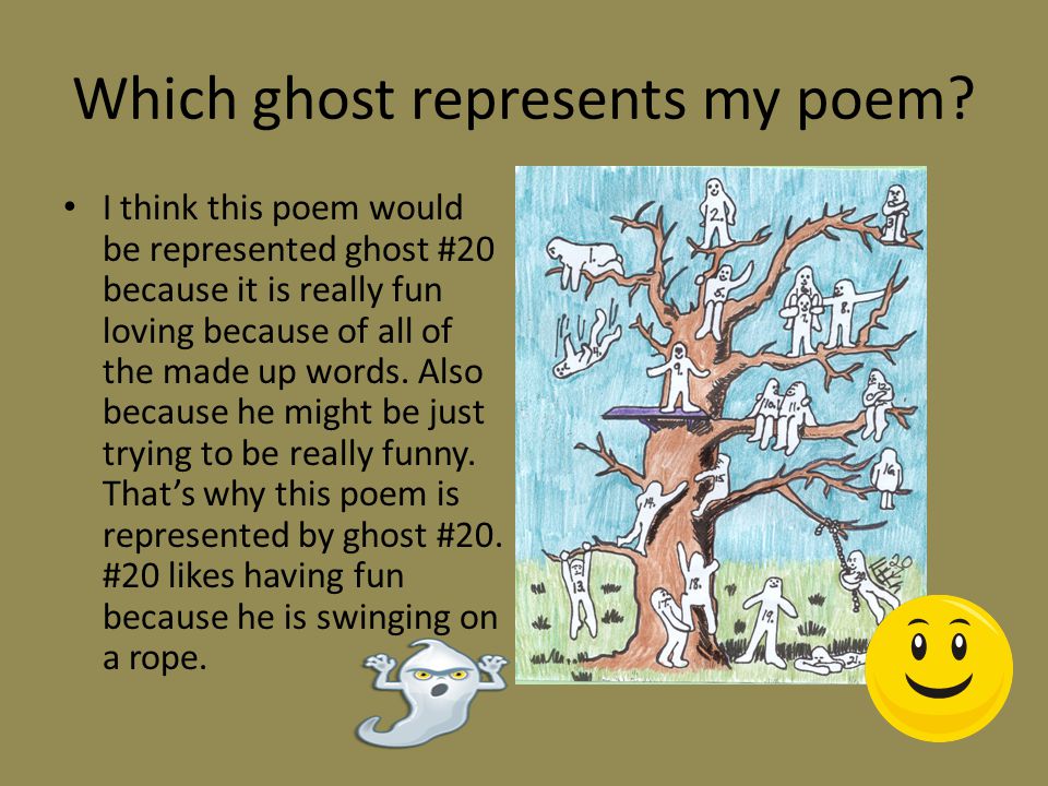 Which ghost represents my poem