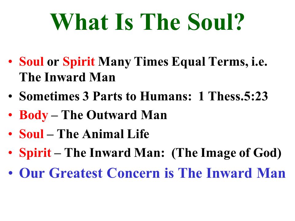 What Is The Soul Our Greatest Concern is The Inward Man
