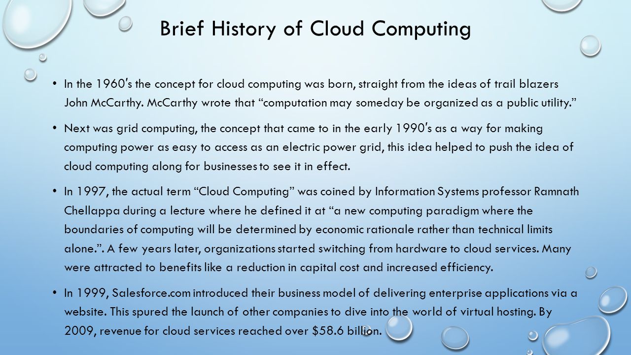 Brief History of Cloud Computing