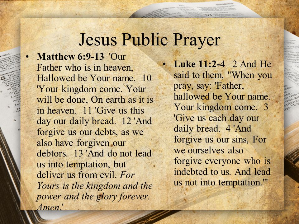 Jesus Public Prayer