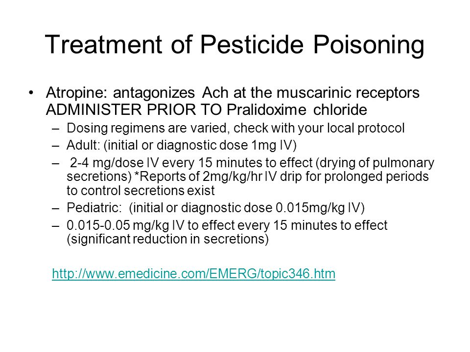 pesticide poisoning antidote