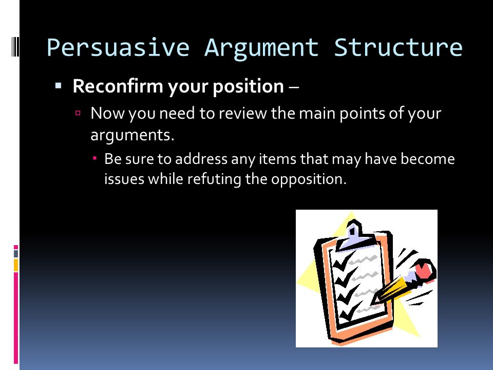 Persuasive Argument Structure