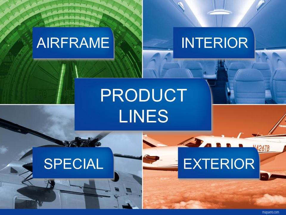 PRODUCT LINES AIRFRAME INTERIOR SPECIAL EXTERIOR