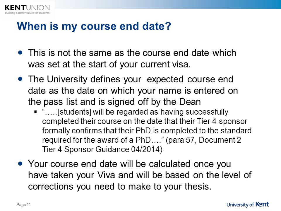 When is my course end date