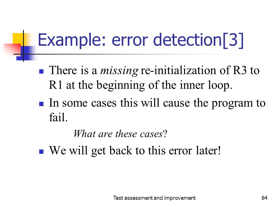 Example: error detection[3]