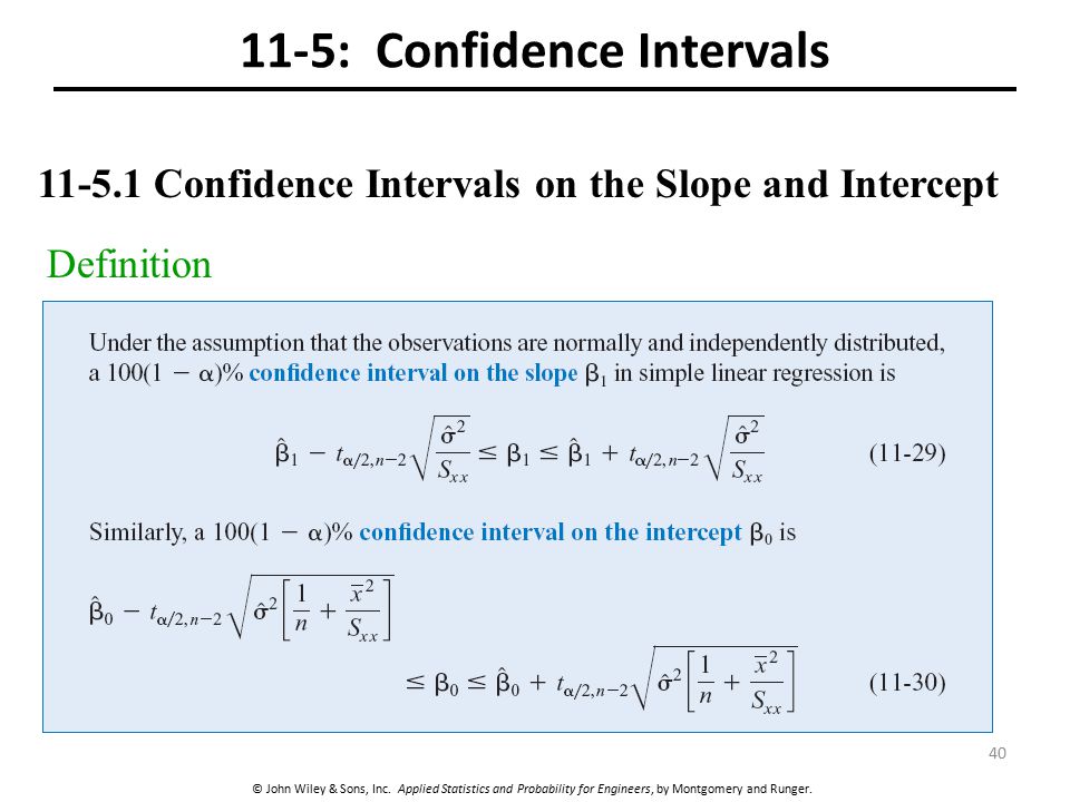 11-5: Confidence Intervals