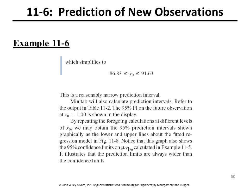 11-6: Prediction of New Observations