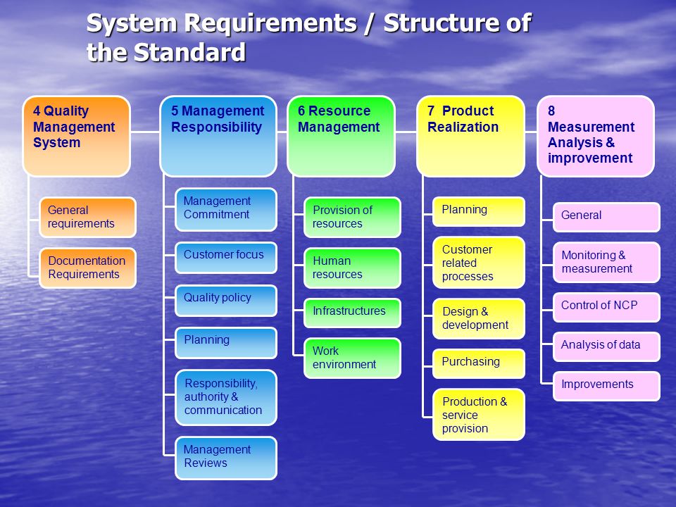 System Requirements / Structure of the Standard