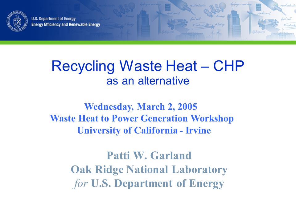 Recycling Waste Heat – CHP as an alternative